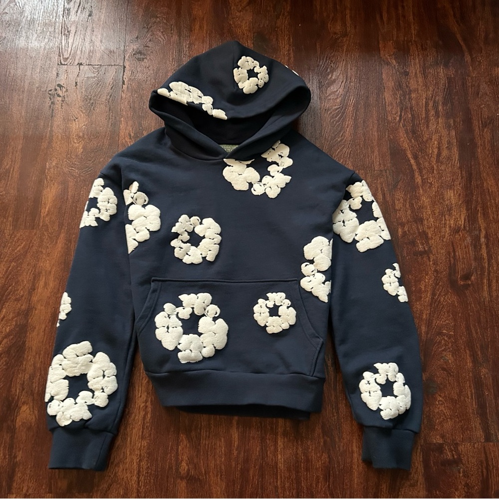 Denim Tears Navy Blue Hoodie Colorway
